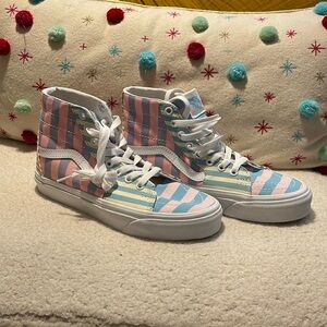 Pastel stripe sk8 high vans